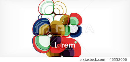 Abstract background - geometric multicolored round shapes composition. Trendy abstract layout Abstract background - geometric multicolored round shapes composition. Trendy abstract layout 46552006