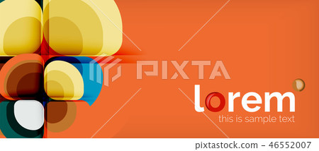Round triangles geometric shapes composition Round triangles geometric shapes composition 46552007