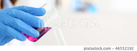 Female technician arms in protective gloves 46552192