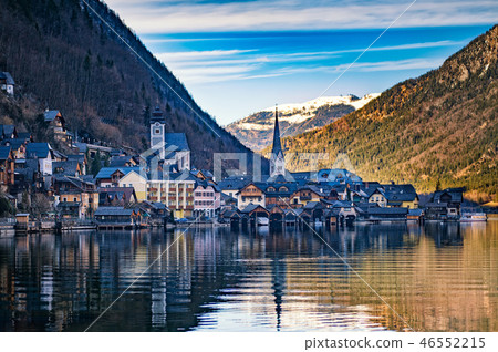 Winter View of Hallstatt, Alps, Austria. Winter View of Hallstatt, Alps, Austria. 46552215