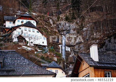 Winter View of Hallstatt, Alps, Austria. Winter View of Hallstatt, Alps, Austria. 46552219