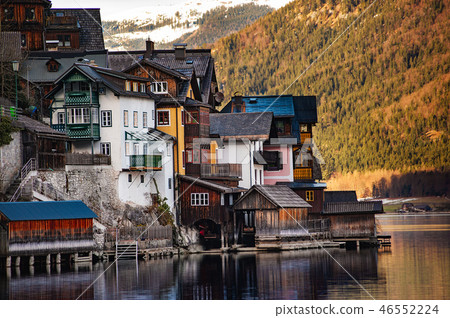Winter View of Hallstatt,Alps, Austria. Winter View of Hallstatt,Alps, Austria. 46552224