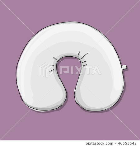 Travel pillow mockup, sketch for your design 46553542