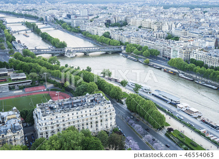 The Seine River in Paris, overlooking the Eiffel Tower The Seine River in Paris, overlooking the Eiffel Tower 46554063