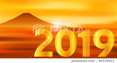 富士山新年背景 富士山新年背景 46554601