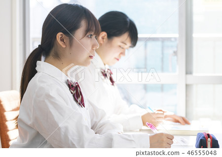School girls taking classes School girls taking classes 46555048
