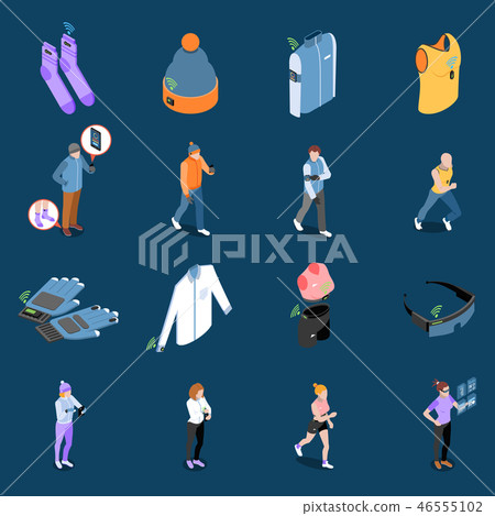 Smart Clothes Icon Set 46555102
