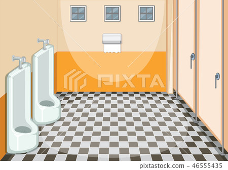 Interior design of male toilet Interior design of male toilet 46555435