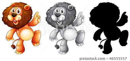 Set of lion character 46555557