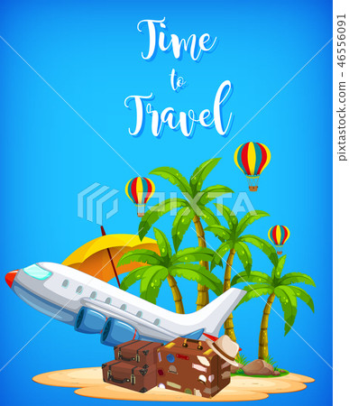 A travel time logo with element A travel time logo with element 46556091