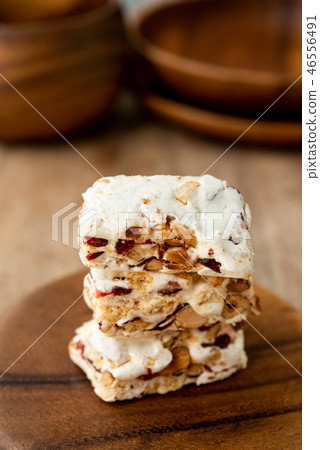Homemade nougat bar 46556491
