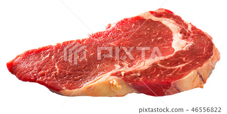 Raw beef steak isolated on white 46556822