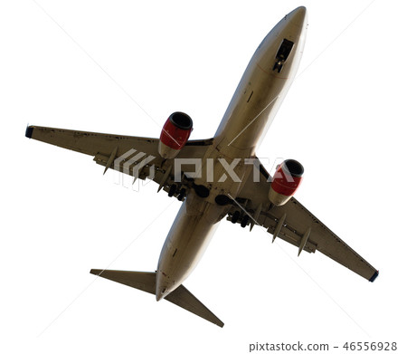 Passenger airplane isolated 46556928