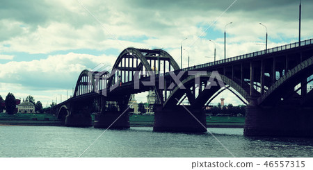 cathedral and motor road bridge rybinsk 46557315