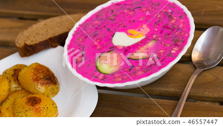 Cold yogurt beetroot soup Cold yogurt beetroot soup 46557447