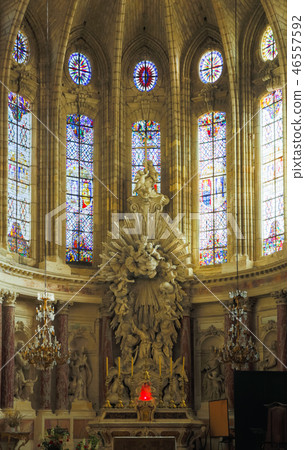 Saint Nazaire Cathedral in Beziers indoors Saint Nazaire Cathedral in Beziers indoors 46557592