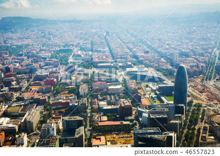 Residential area and Torre Agbar of Barcelona in Spain Residential area and Torre Agbar of Barcelona in Spain 46557823