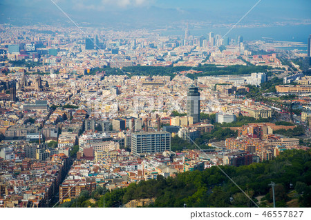 Historical neighbourhoods of Barcelona, view above 46557827