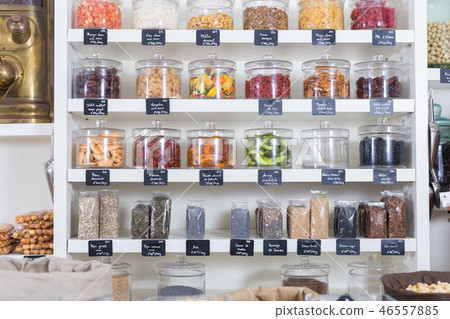 Photo of containers with dried fruits 46557885