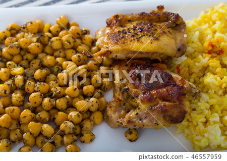 Image of baked chicken thighs Image of baked chicken thighs 46557959