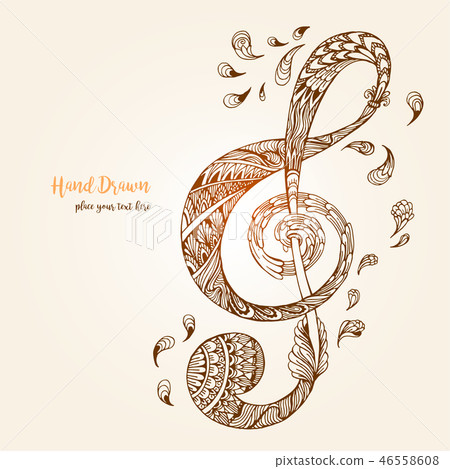 Hand drawn Ornamental highly detailed abstract. Hand drawn Ornamental highly detailed abstract. 46558608
