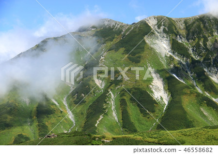 立山山脈雷霆torizawa和另一個山騎 46558682