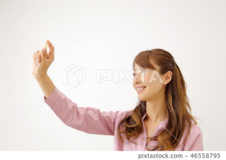A woman with medicine A woman with medicine 46558795