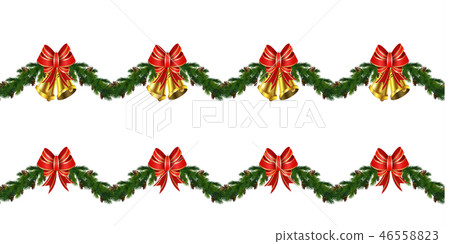 Christmas horizontal seamless background 46558823