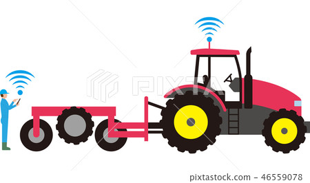 Smart farming. Automated agricultural tractors and rollers 46559078