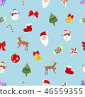 Seamless pattern background of Christmas ornament 46559355