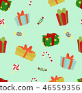 Gift box seamless pattern background 46559356