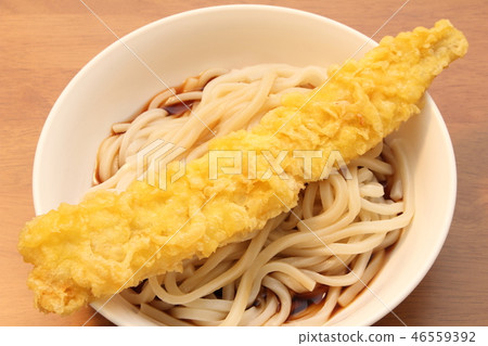 Anago's heaven comes out of the bowl, anna tempura topping bukkake udon (cold). 46559392