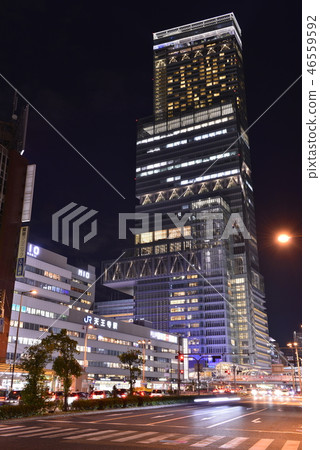 [Osaka Prefecture] Night view in front of Tennoji Station 46559592