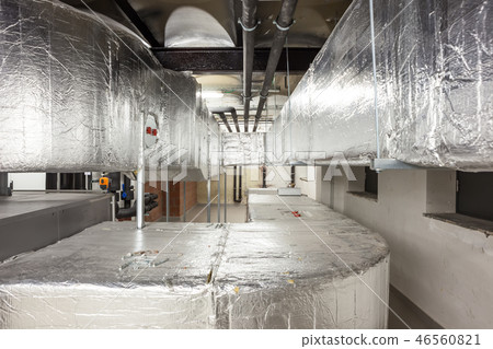 aeration pipes in a technical room 46560821