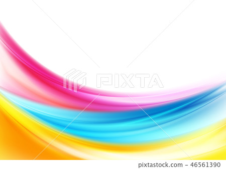 Abstract colorful shiny waves background - Stock Illustration [46561390 ...