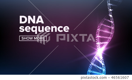 Dna Structure Vector. Human Genome. Genetic Molecule. Strand, Sequence. Illustration Dna Structure Vector. Human Genome. Genetic Molecule. Strand, Sequence. Illustration 46561607