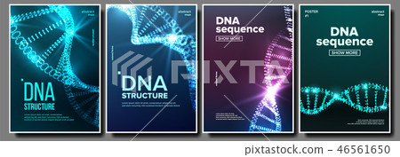 Dna Poster Set Vector. Biochemistry Flyer. Evolution Symbol. Healthy Chromosome. Digital Cell Dna Poster Set Vector. Biochemistry Flyer. Evolution Symbol. Healthy Chromosome. Digital Cell 46561650