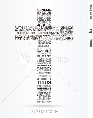 Cross with bible words genesis to revelation  46561690