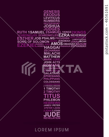 Cross with bible words genesis to revelation  46561691