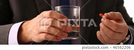 Adult male businessman hold tablet on 46562206