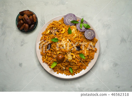 Homemade chicken Biryani. Arabic traditional food Homemade chicken Biryani. Arabic traditional food 46562318