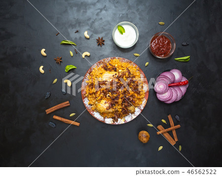 Kabsa it is a Traditional food in Arabian region.  46562522