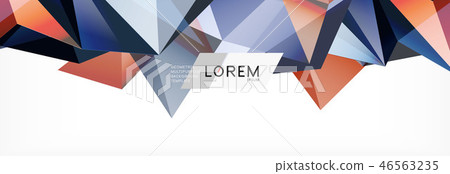 3d card on light backdrop. Abstract triangle pattern. Futuristic geometric background. 46563235