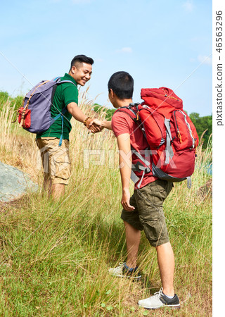 Helping friend Helping friend 46563296