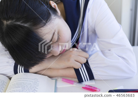 School girls taking classes 46563683