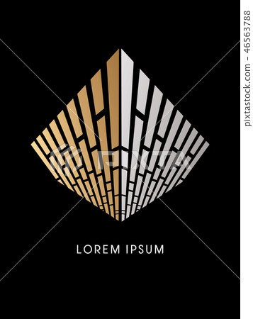 Square Abstract construction design graphic vector - Stock Illustration ...