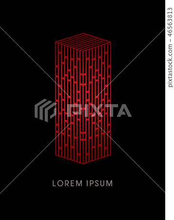 Condominium Abstract construction vector 46563813