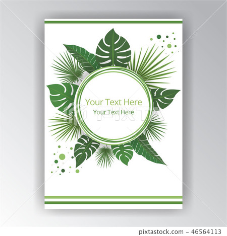 Green white beautiful cover circle label Green white beautiful cover circle label 46564113