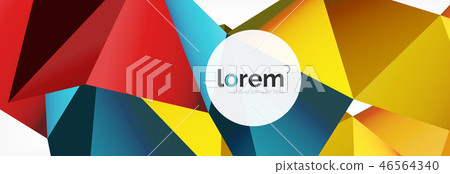 Vector colorful geometric triangle background, crystal banner design Vector colorful geometric triangle background, crystal banner design 46564340