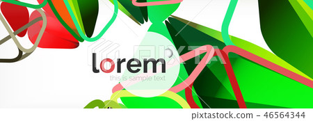 Vector colorful geometric triangle background, crystal banner design Vector colorful geometric triangle background, crystal banner design 46564344